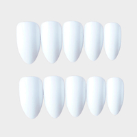 24Pcs/Set Solid Pointed Toe Detachable Wear Fake Nail Set