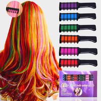 6 Pcs/Set Disposable Use Hair Dye Comb Tool - Multicolor