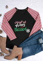 Joyful Merry And Blessed Snowflake Baseball T-Shirt
