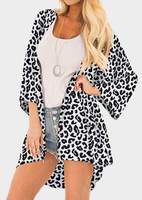 Leopard Printed Cardigan without Necklace - Leopard