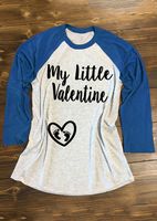 My Little Valentine & Heart Design Baseball T-Shirt