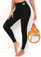 Black High Waisted Elastic Waist Ankle Length Leggings