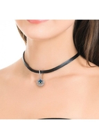 Blue Star and Moon Metal Detail Necklace