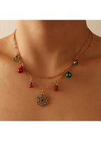 Christmas Design Layered Snowflake Gold Necklace