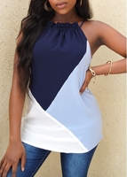 Color Block Tie Back Camisole Top