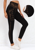 Ditsy Floral Print Black High Waisted Leggings