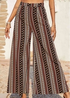 Floral Print Loose High Waisted Pants