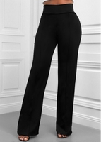 High Waisted Black Zipper Fly Pants