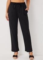 High Waisted Pocket Detail Solid Pants