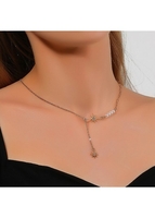 Pearl Design Star Pendant Gold Necklace