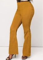 Pocket Ginger Flare Leg Zipper Fly Pants