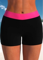 ROTITA Black Skinny Mid Waisted Swim Shorts