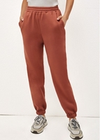 ROTITA Double Side Pockets Dusty Pink Elastic Waist Pants