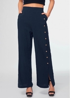 ROTITA High Waist Button Detail Pocket Pants