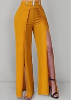 ROTITA High Waisted Ginger Slit Design Pants