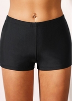 ROTITA Mid Waist Black Swimwear Shorts