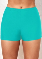 ROTITA Mid Waist Cyan Elastic Detail Swim Shorts