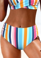 ROTITA Multi Color Mid Waisted Bikini Bottom