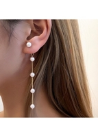 White Pearl Design Earrings for Women