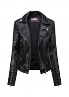 Zipper Black Lapel Long Sleeve Jacket
