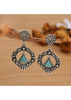 Behemian Zinc Alloy Silvery White Earrings