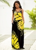 Butterfly Print Spaghetti Strap Maxi Dress
