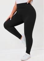Plus Size High Waisted Black Leggings