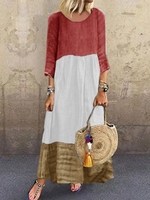 3/4 Sleeve Casual Maxi Dresses