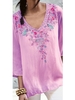 3/4 Sleeve Floral Printed Boho Aaa