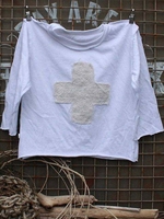 3/4 Sleeve Linen Shift Casual T-Shirts - Noracora