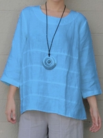3/4 Sleeve Ruffled Casual T-Shirts
