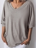 3/4 Sleeve V Neck Casual Tops