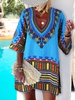 3/4 Sleeve V Neck Shorts - Noracora