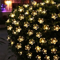 50 Led Waterproof Cherry Blossom Solar Flower String Lights For Indoor/outdoor Garden Xmas Festivals Decorations - Noracora