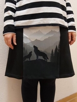 A-Line Wool Blend Boho Skirts - Noracora