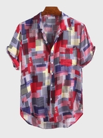Abstract Printed Shirt Collar Men-Shirts - Noracora