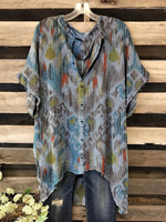 Abstract Short Sleeve Holiday Shift T-Shirts - Noracora