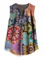 Abstract Sleeveless Tanks & Camis - Noracora