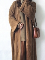 Acrylic Statement Long Sleeve Plain Sweaters - Noracora