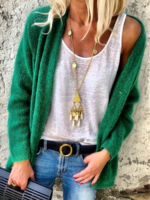 Acrylic Sweet Solid Cardigans - Noracora