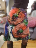 Acrylic Vintage Floral Skirts - Noracora
