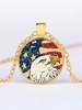 America Vintage Alloy Round Sweater Necklaces
