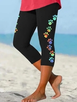 Animal All Season Vacation Micro-Elasticity Daily Tight Capris SV CP Leggings for Women