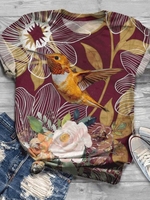 Animal Cotton Casual Short Sleeve T-Shirts - Noracora