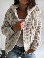 Apricot Wool Blend Vintage Cardigans - Noracora