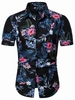 As Picture Beach Cotton-Blend Floral Printed Men-Shirts - Noracora
