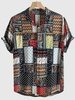 As Picture Beach Shirt Collar Tribal Men-Shirts - Noracora