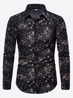 As Picture Casual Polka Dots Linen Men-Shirts - Noracora