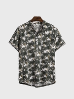 As Picture Cotton Paneled Boho Tribal Men-Shirts - Noracora