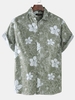 As Picture Cotton Printed V Neck Casual Men-Tops >>Men-Shirts - Noracora
